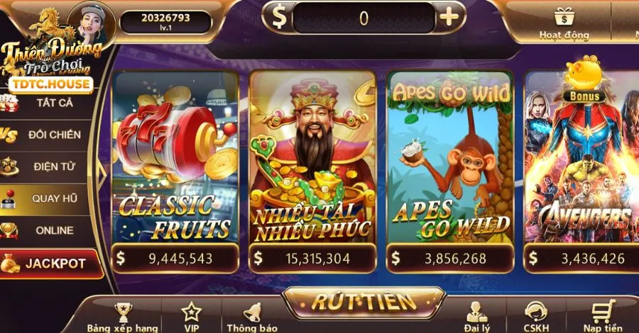 Trò chơi nổ hũ mv66 win